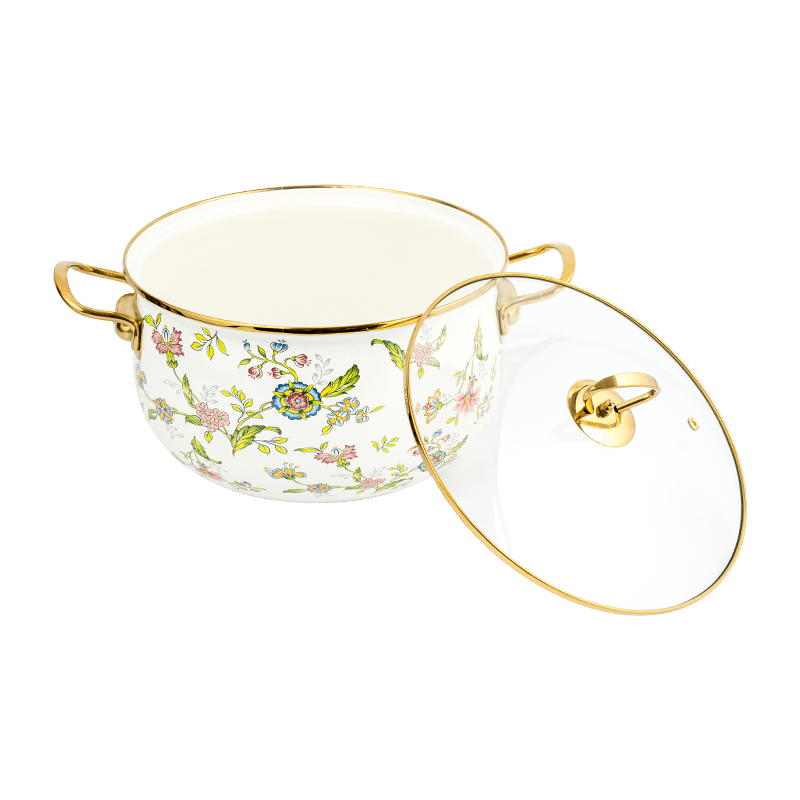 806D-5 roestvrijstalen ronde rand stockpot sudderen glazuurpot