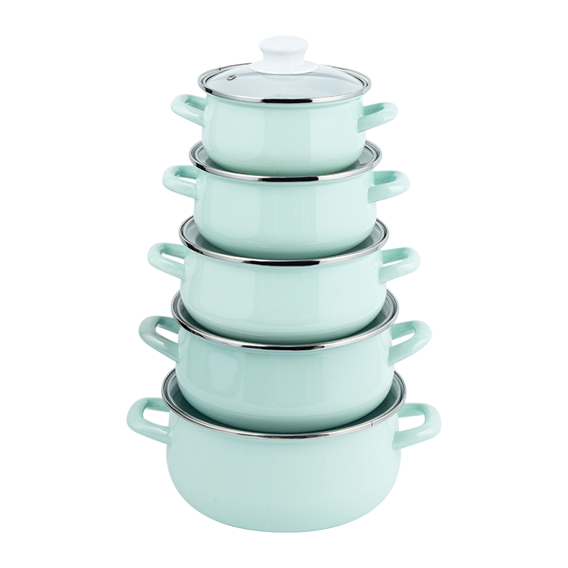 673d-5 kleurgedrukte glazuur stockpot