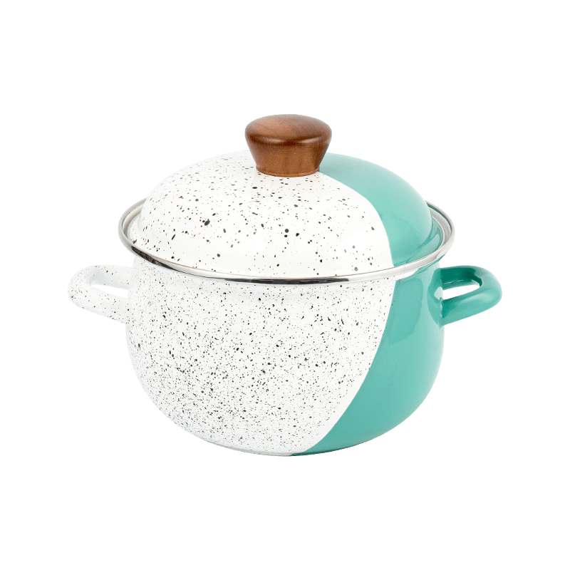 806D-5 roestvrijstalen ronde rand stockpot sudderen glazuurpot