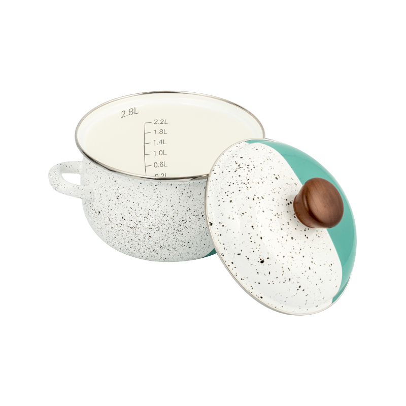 806D-5 roestvrijstalen ronde rand stockpot sudderen glazuurpot