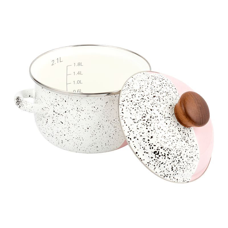 806D-5 roestvrijstalen ronde rand stockpot sudderen glazuurpot