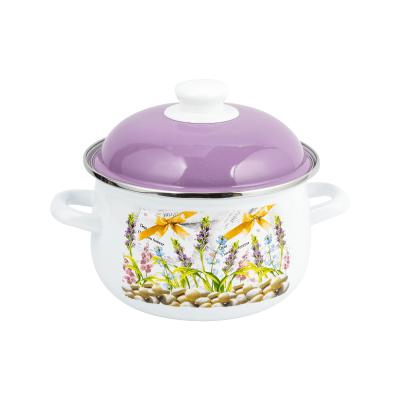 806D-5 roestvrijstalen ronde rand stockpot sudderen glazuurpot