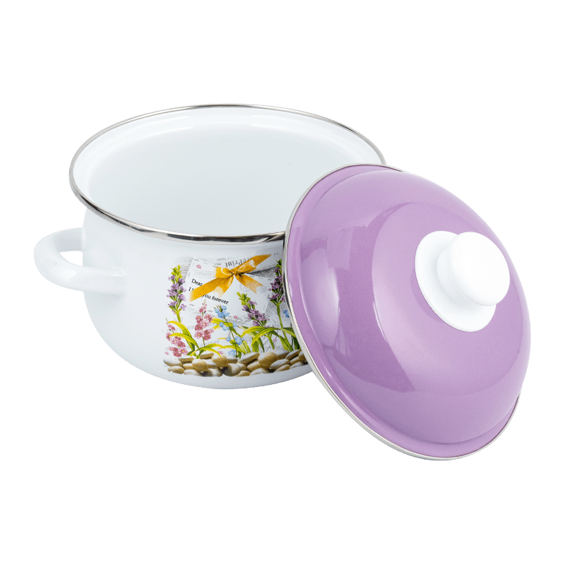 806D-5 roestvrijstalen ronde rand stockpot sudderen glazuurpot