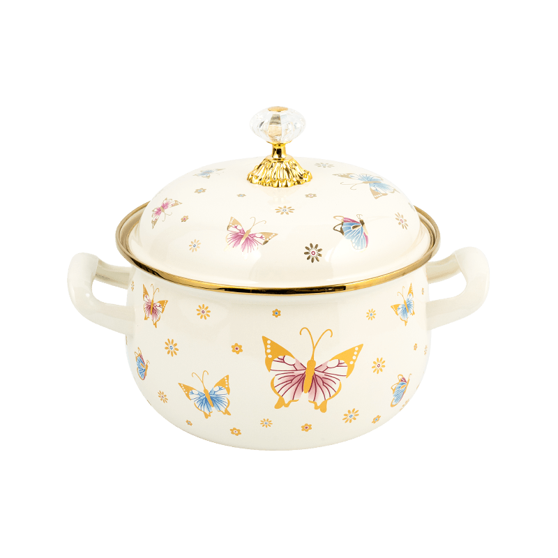 806D-5 roestvrijstalen ronde rand stockpot sudderen glazuurpot