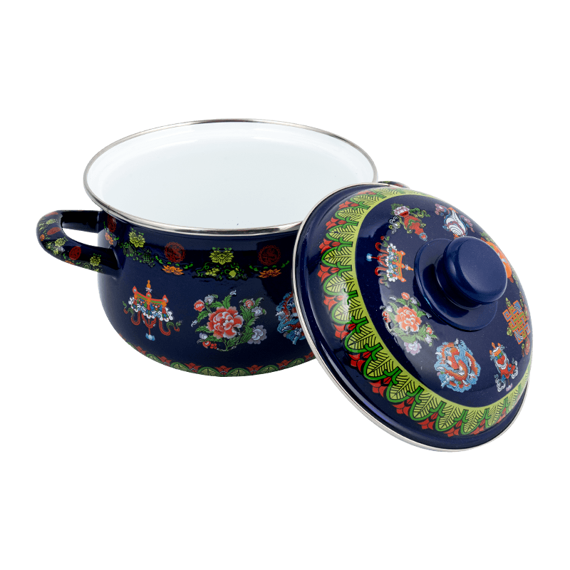 806D-5 roestvrijstalen ronde rand stockpot sudderen glazuurpot