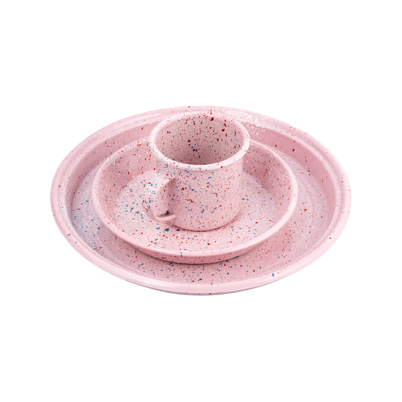 Europese bloemenglazuur theepot set