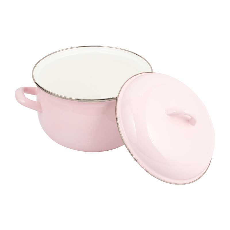 806D-5 roestvrijstalen ronde rand stockpot sudderen glazuurpot