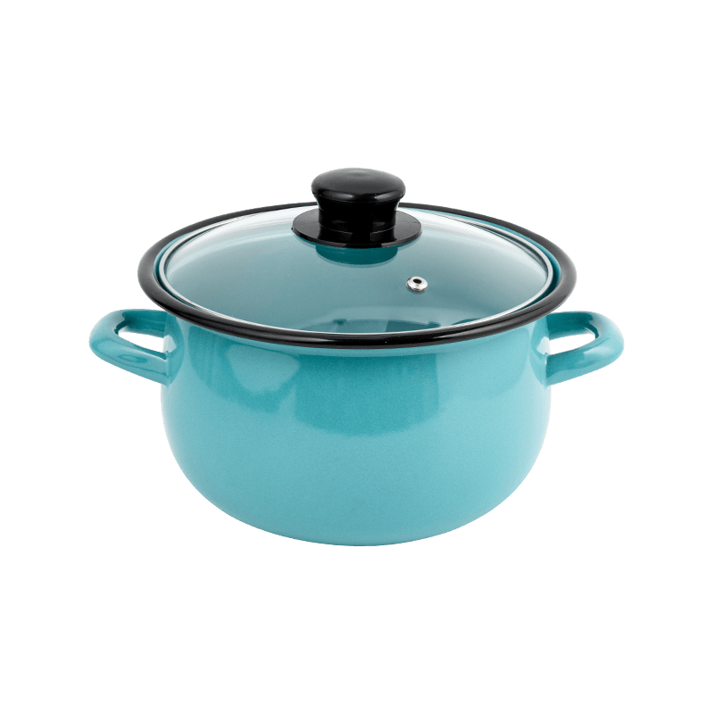 806D-5 roestvrijstalen ronde rand stockpot sudderen glazuurpot