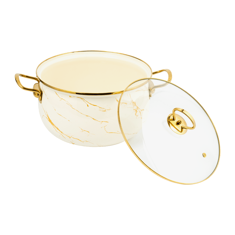 806D-5 roestvrijstalen ronde rand stockpot sudderen glazuurpot