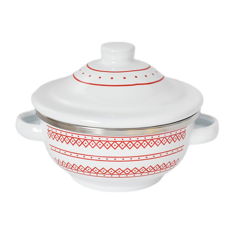 Voetige deksel met dubbele handen