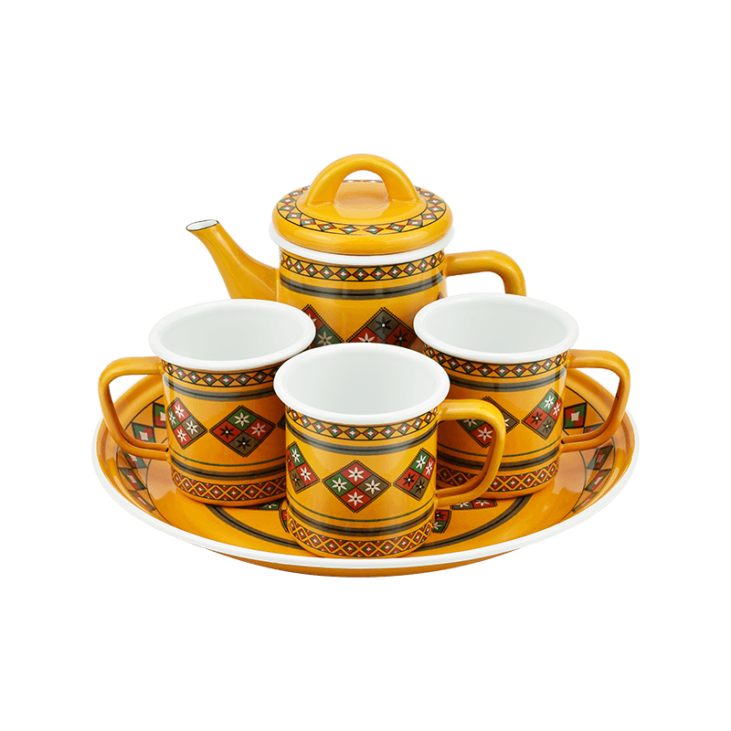 T231 Turkse glazuur theepot set